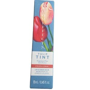 NIB BLOOM EFFECTS TULIP LIP AND CHEEK BALM IN CRISPA CORAL